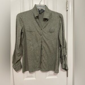 Greenish color button down.